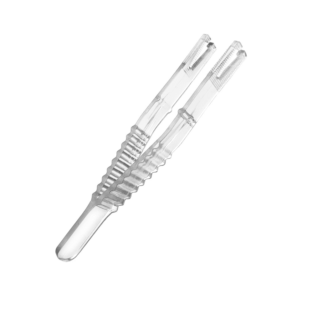 Sterile Disposable Plastic Piercing Forceps Warrior pliers Triangular Open - 1 pcs