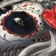 Rock Chang Maglietta Donna con graffiti smorfia Effetto 3D e Nottilucente
