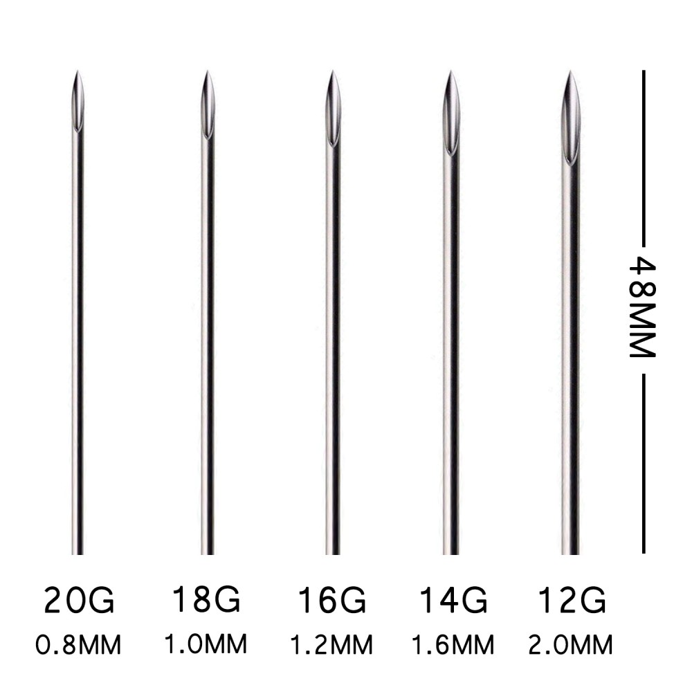 Needles for sterile piercing - 10pcs