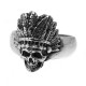 Ring Skull with Tribal Crown