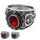 Ring with red gem