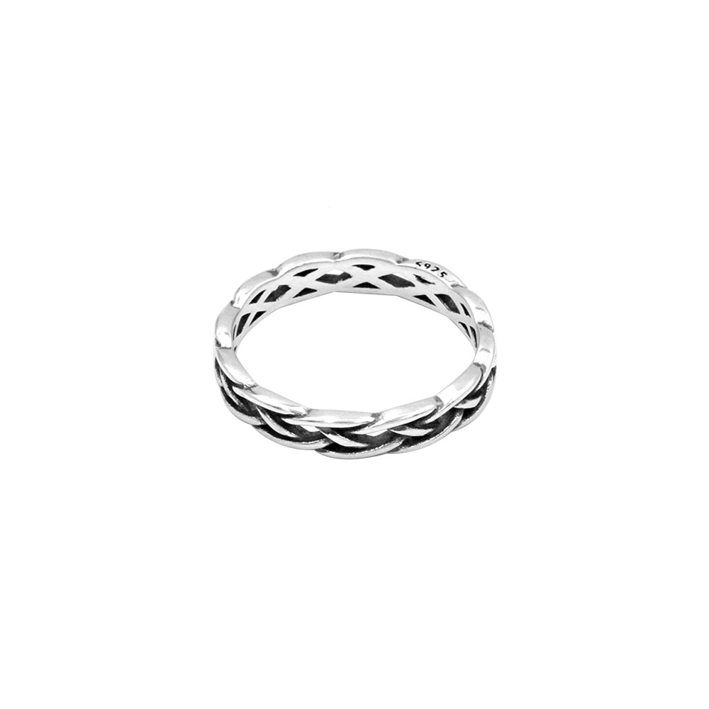Silver Ring Weaved