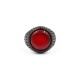 Black Ring with Red Gem