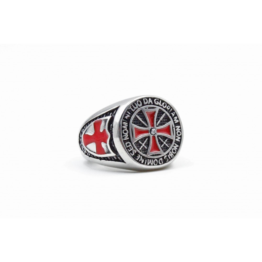 Knights Ring with Red Cross