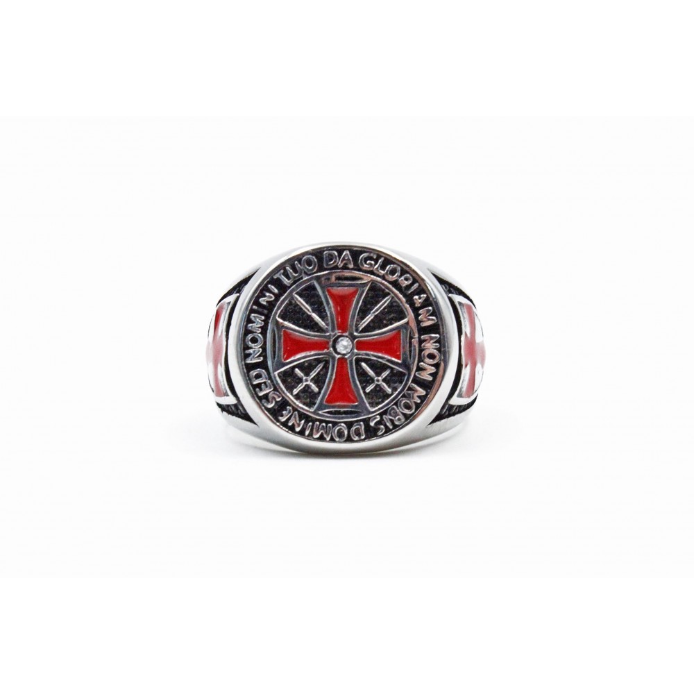 Knights Ring with Red Cross
