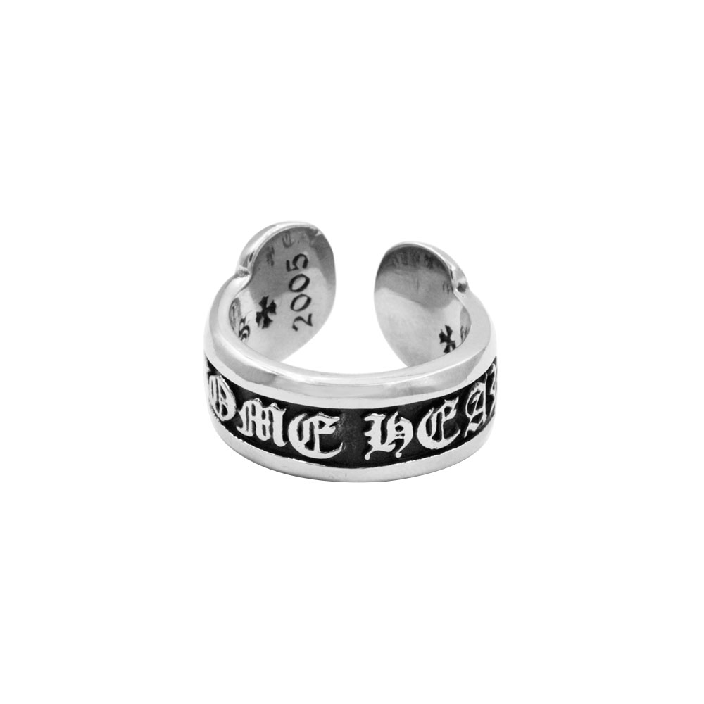 Open Ring with Gothic Letters
