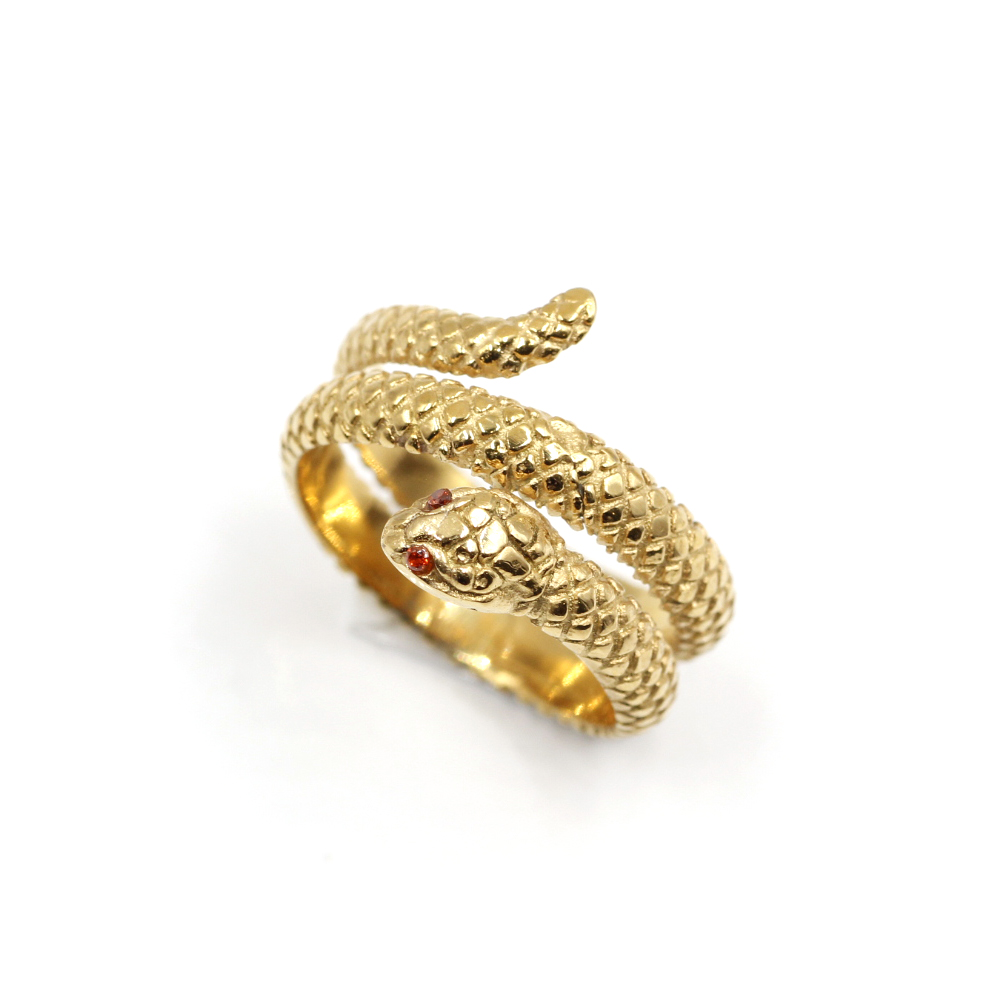 Ring wtih Gold Snake gothic