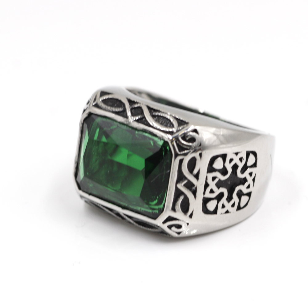 Ring with green Gem