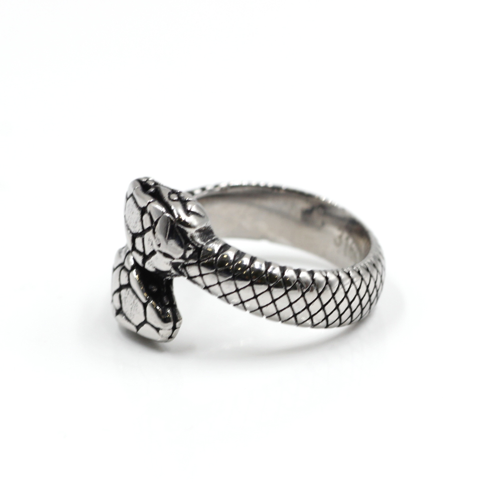 Ring with Two Headed Snake Gothic