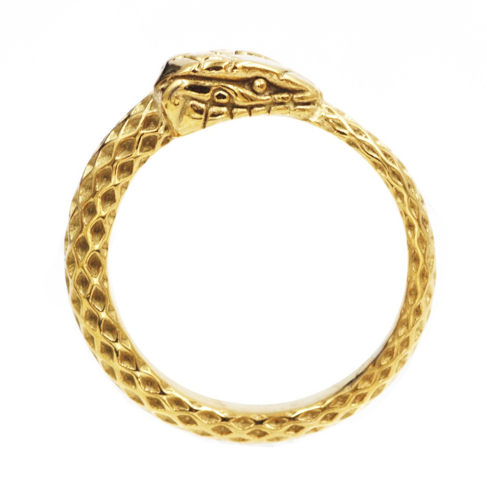 Ring with Ouroboros Snake