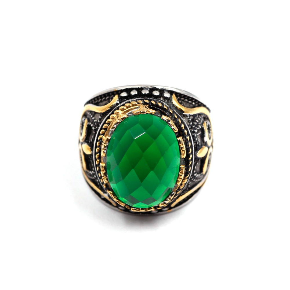 Ring with Green Gem