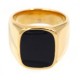 Gold Ring Cross with Black Stone