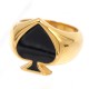Gold Ring with Black Ace of Spades