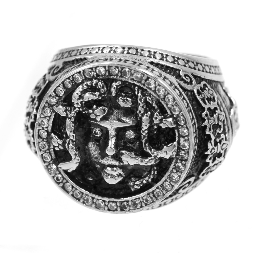 Medusa Ring with Crystals