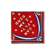 Square Bandana Eagle with Wording Red