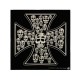 Square Bandana Skulls in Cross Emblem