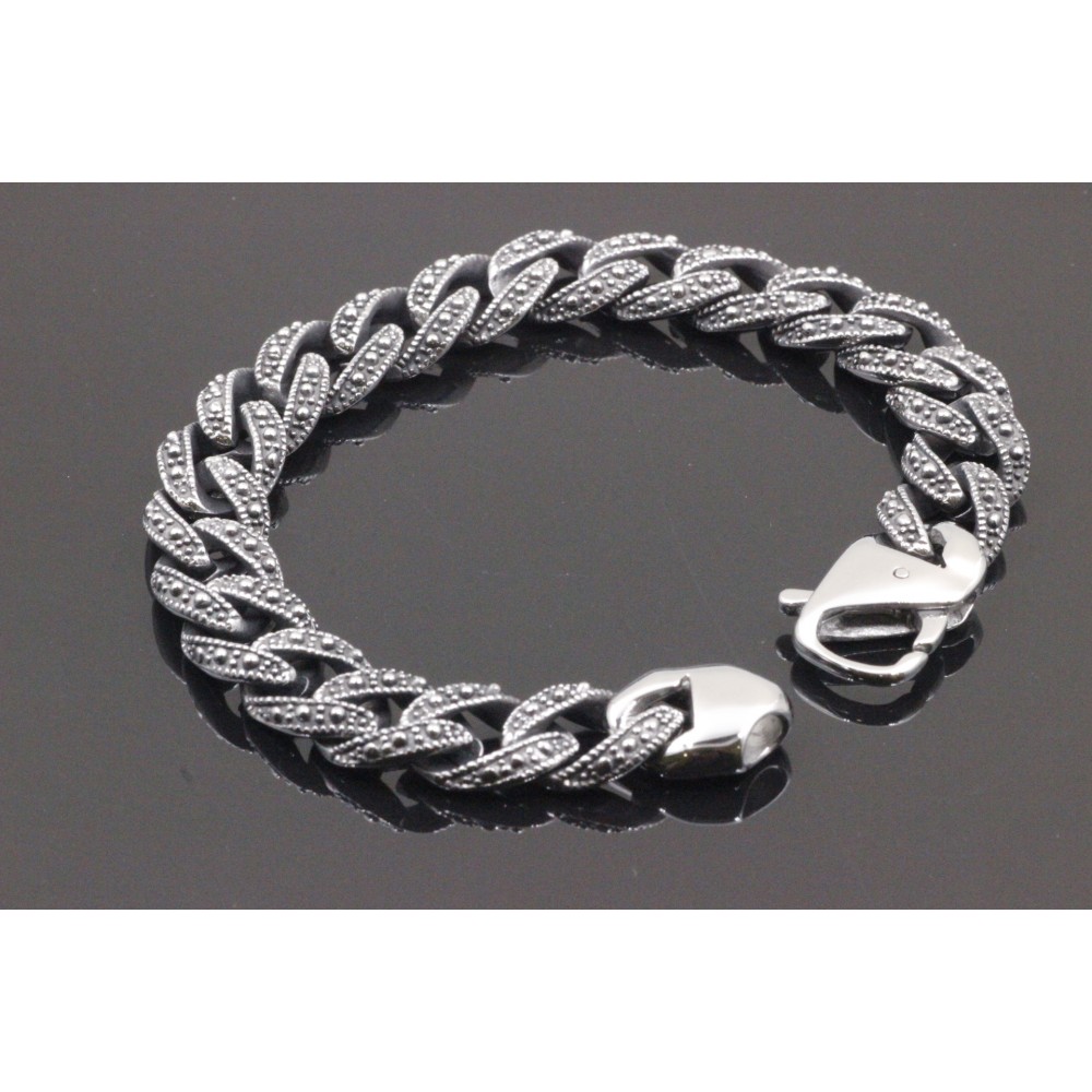 Biker Bracelet with  Link Chain