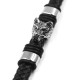 Man Bracelet Wolf in Leather and Steel