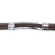 Classic Men's Bracelet in Leather and Steel