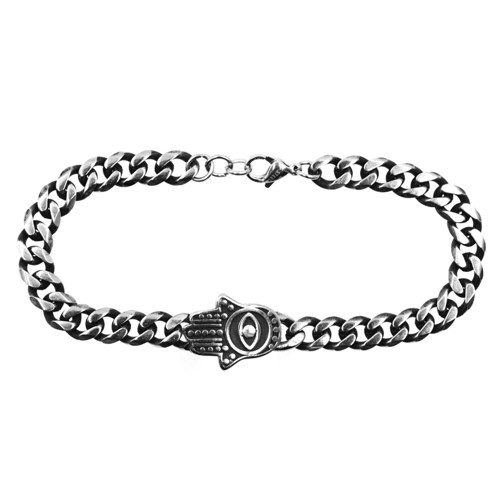 Bracelet Hamsa Chain in Steel