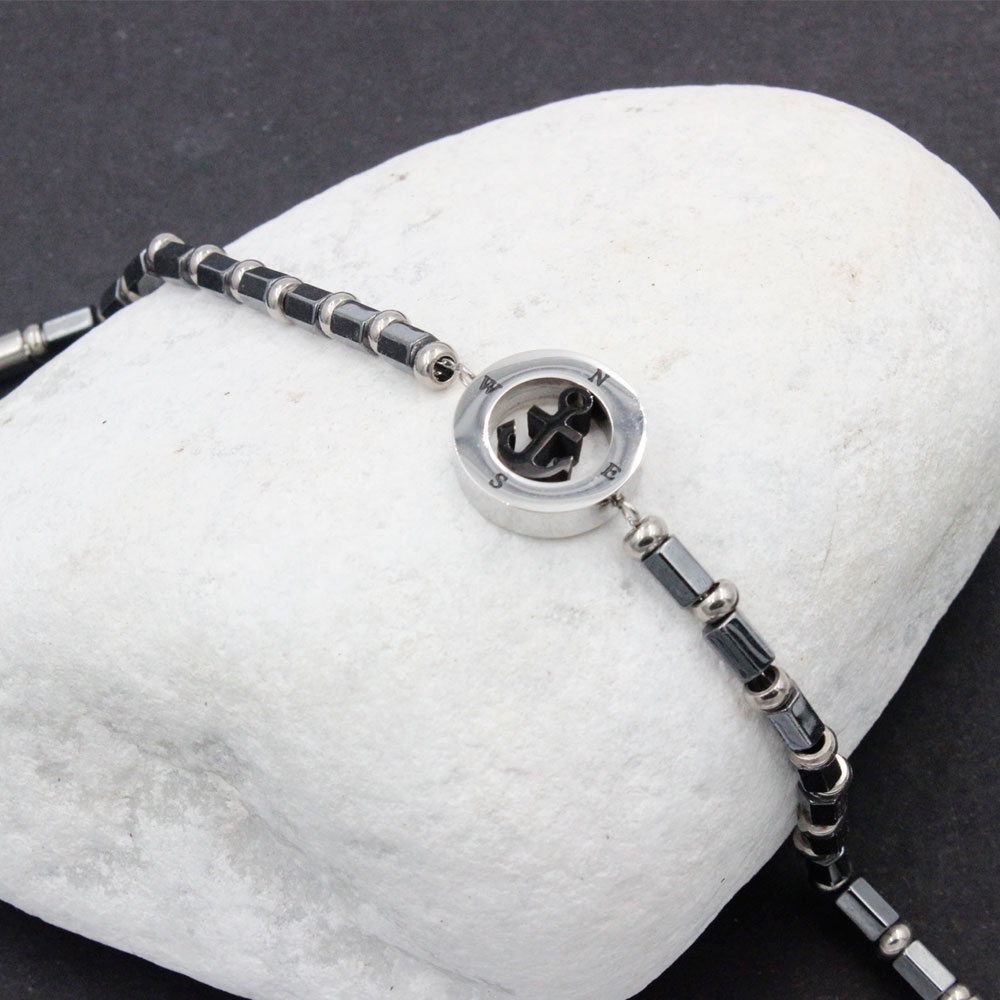 Steel Bracelet with Anchor