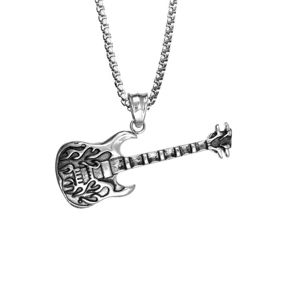 Necklace with Guitar Pendant
