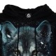 Hoodie with Hat Noctilucent of Wolf Design