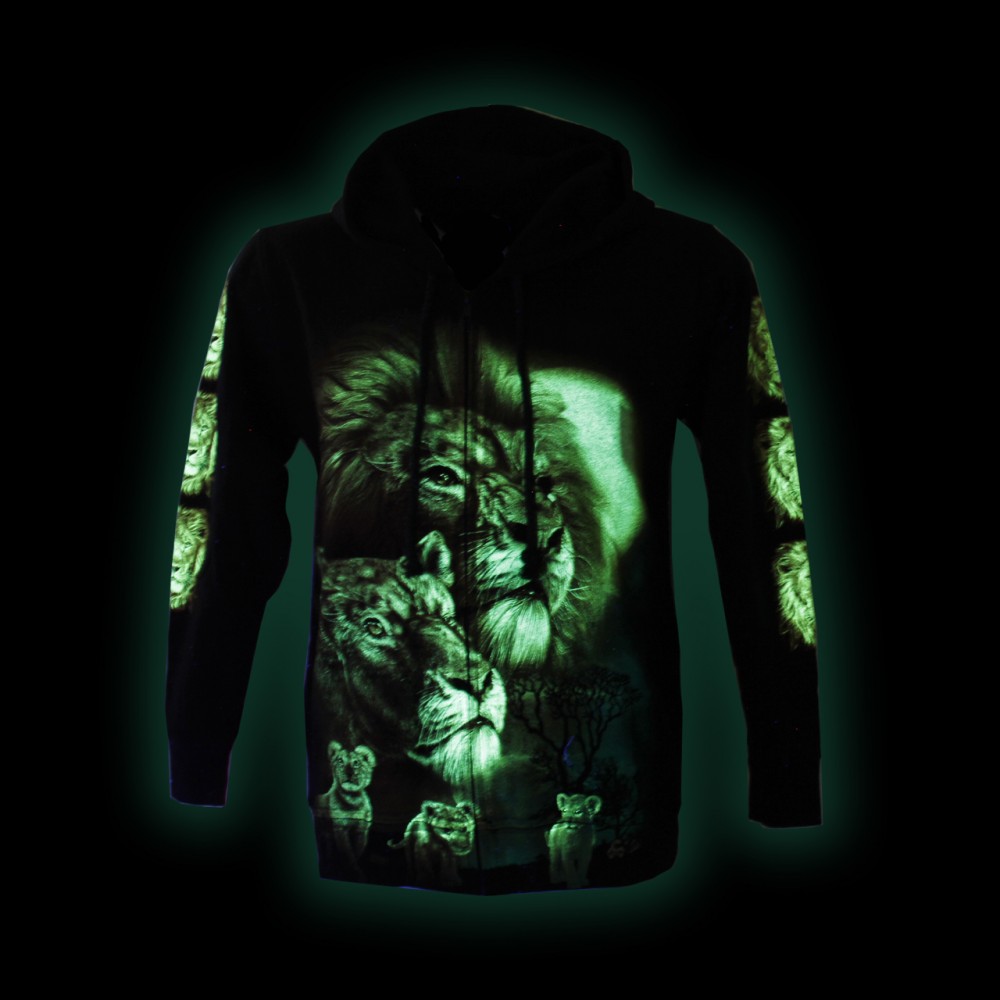 Hoodie with Lion Glow in the Dark