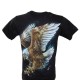 Rock Chang T-shirt Golden Eagle Effect 3D Glow in the Dark with Piercing