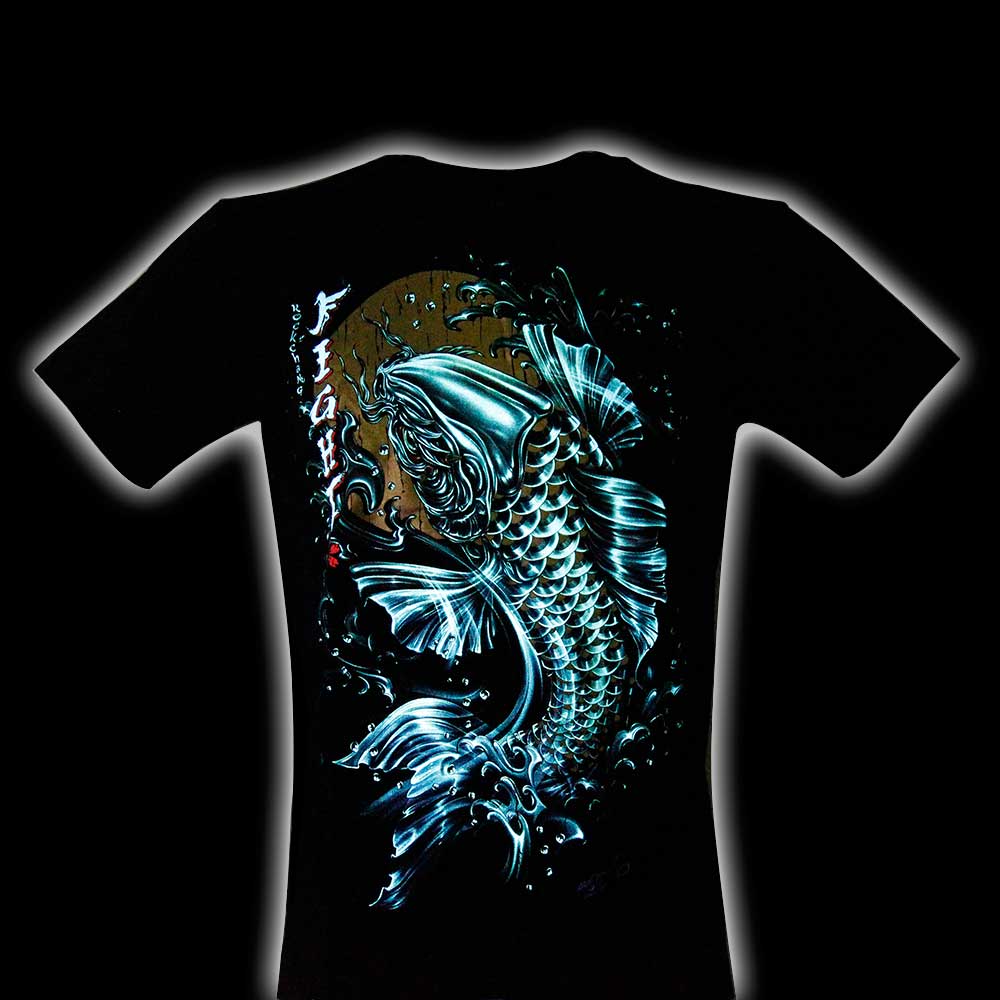 Rock Chang T-shirt Koi Effect 3D Noctilucent