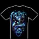 Rock Chang T-shirt Dragon and Guitar Effect 3D and Noctilucent with Piercing
