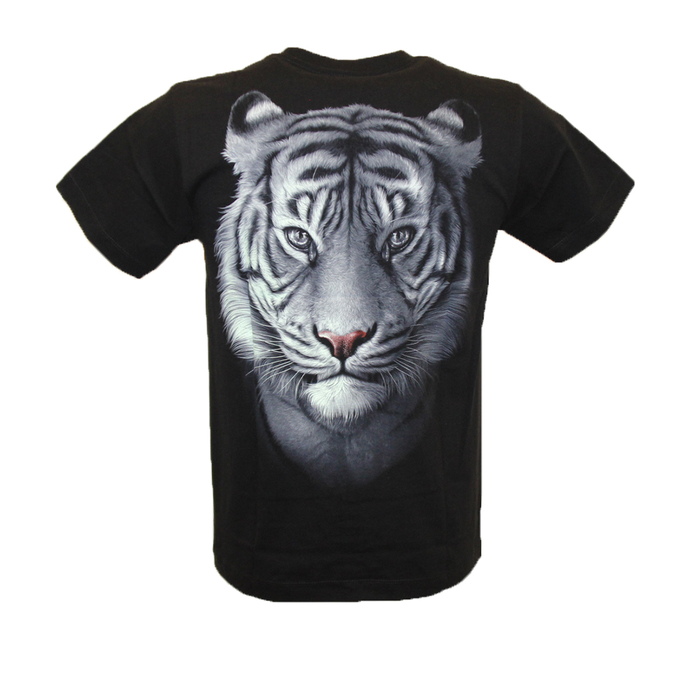 Rock Chang T-shirt  Effect 3D and Noctilucent White Tiger