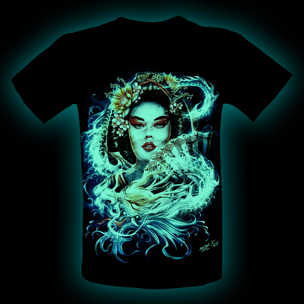 Rock Chang Effect 3D and Noctilucent T-shirt Geisha