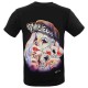 Rock Chang Effect 3D and Noctilucent T-shirt Cool Girl with Poker