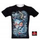 Rock Chang T-shirt Effect 3D Noctilucent Dragon and Demon  with Piercing