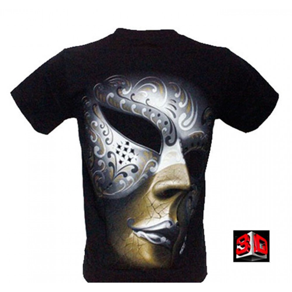 Rock Chang T-shirt Mask Effect 3D and Noctilucent with Piercing