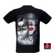 Rock Chang T-shirt Woman with Silver Mask Effect 3D and Noctilucent with Piercing