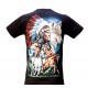 Rock Eagle T-shirt Indian and Wolf