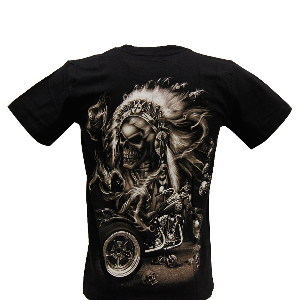Rock Chang T-shirt Noctilucent Indian Spirit Motorcycle