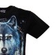 Rock Chang T-shirt Noctilucent Dreamcatcher with Grey Wolf