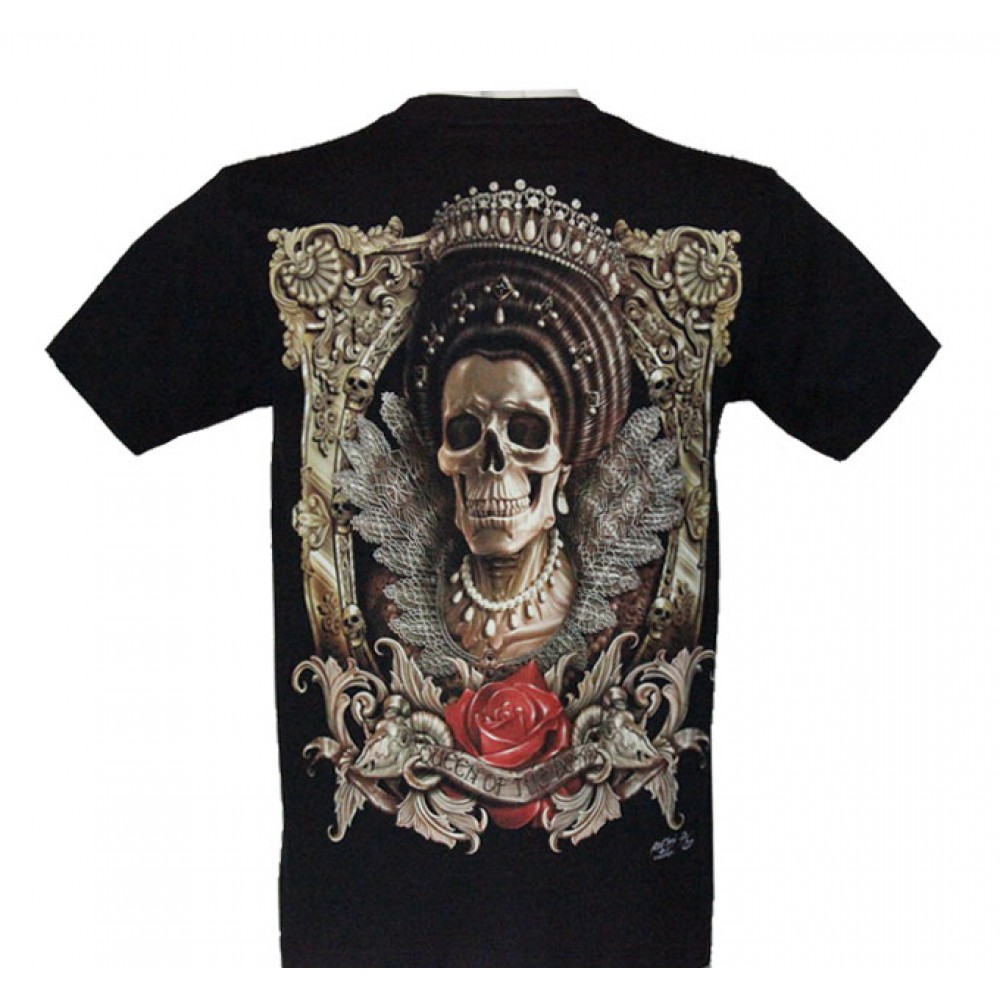 Rock Chang T-shirt Noctilucent Skull Queen