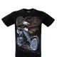 Rock Chang T-shirt Noctilucent Eagle with Motorcycle