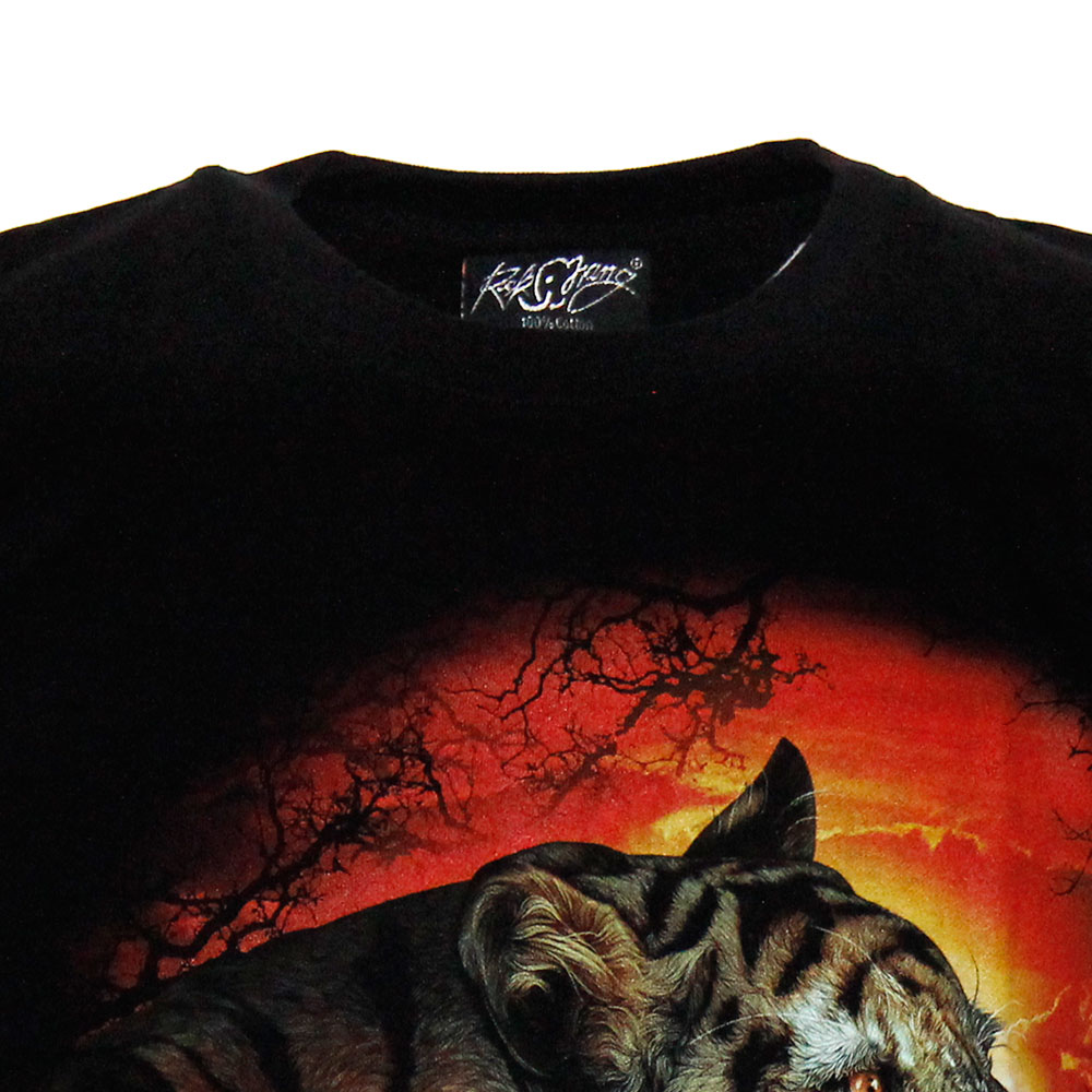 Rock Chang T-shirt Noctilucent  Tiger in Sunset