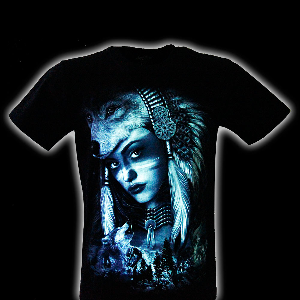 Rock Chang T-shirt Noctilucent Native American Girl
