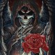 Rock Chang T-shirt Noctilucent Skull and Rose