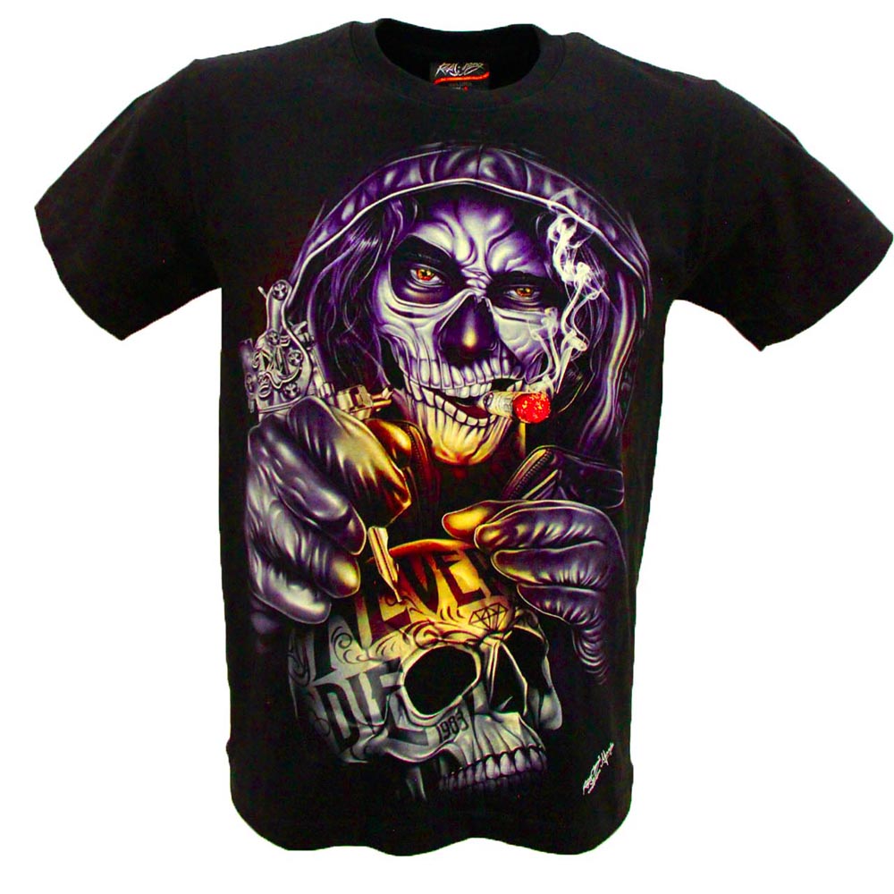 Rock Chang T-shirt Skull Smoker