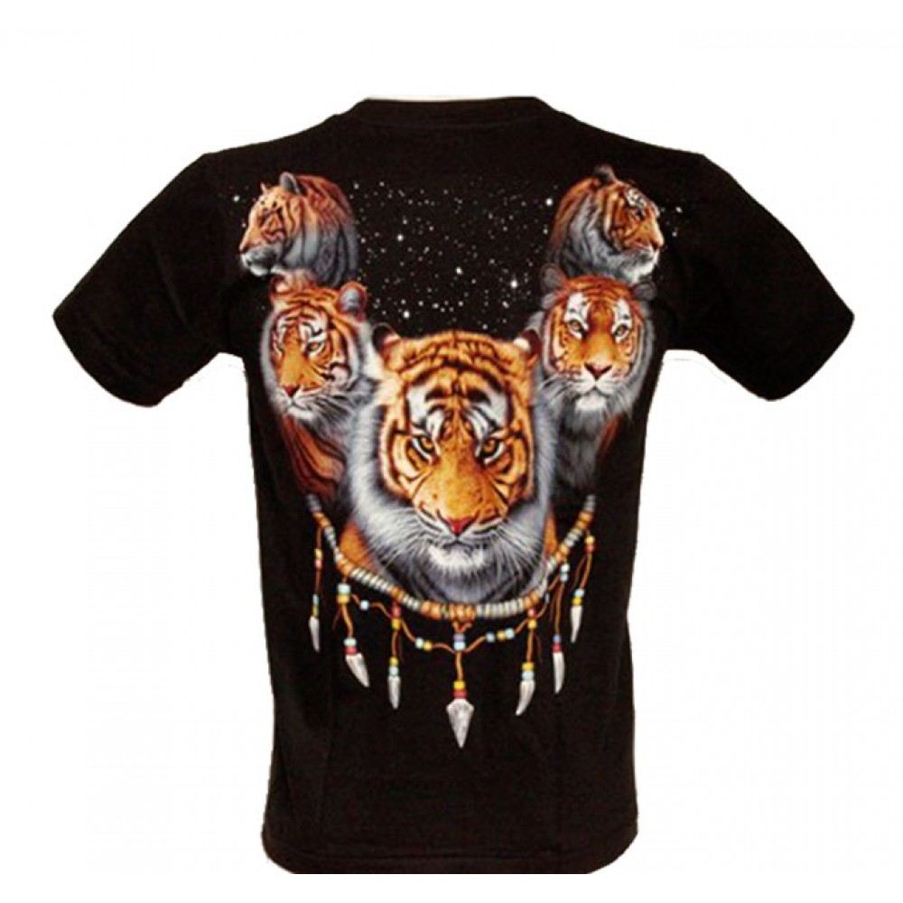 Rock Eagle T-shirt Amulet with Tiger