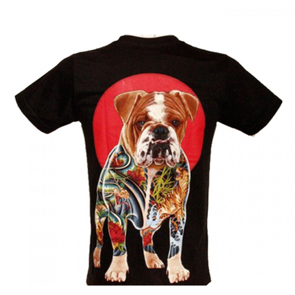 Rock Eagle T-shirt Decorated Bulldog