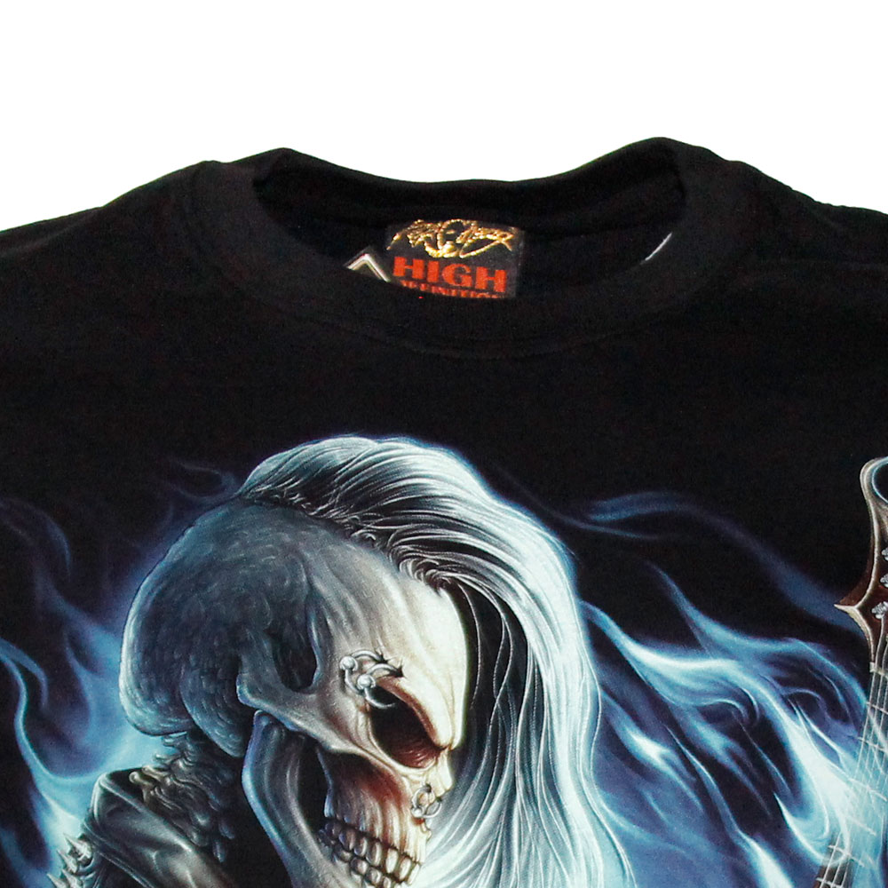T-shirt Long Sleeve Skull Rock Chang Tattoo Glow in Dark Ghost Dragon Reaper Tee