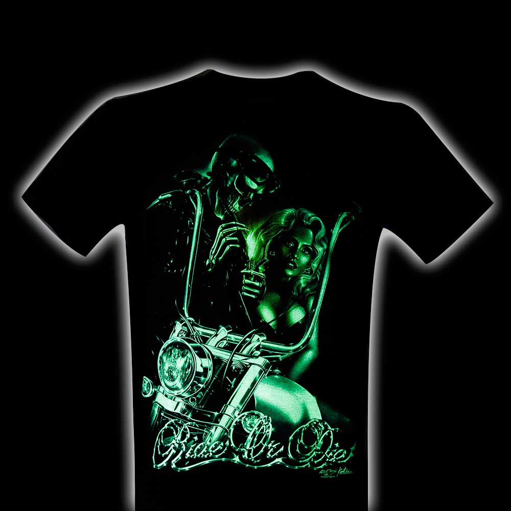 Rock Chang T-shirt HD Motorciclist and Skull